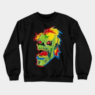 Crayon ZOMBIE Head Crewneck Sweatshirt